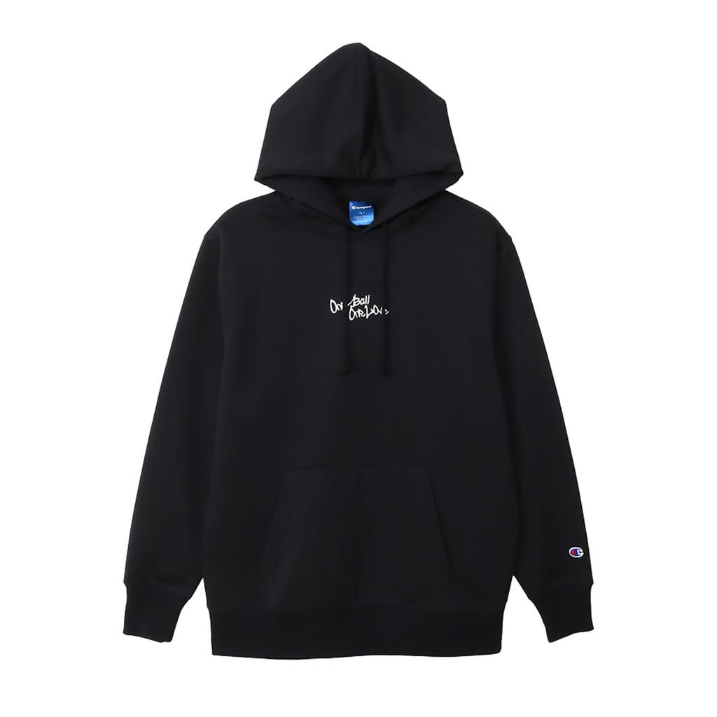 Champion Long Sleeve Fleece Hooded Sweatshirt with Graphic Men's Quick-Drying Print, Basketball, Black, C3-AB115