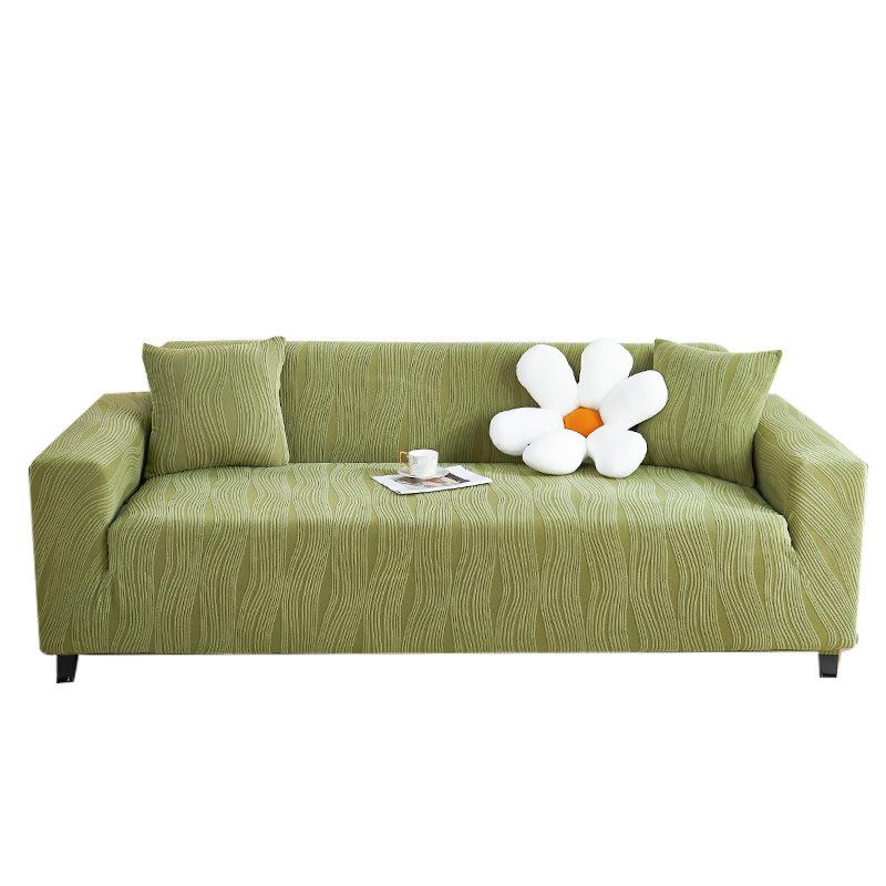 Jacquard Fleece Stretch Sofa Cover All Four Seasons Universal Lazy Integrated Anti-Cat Scratch Sofa Cushion Sofa Cover