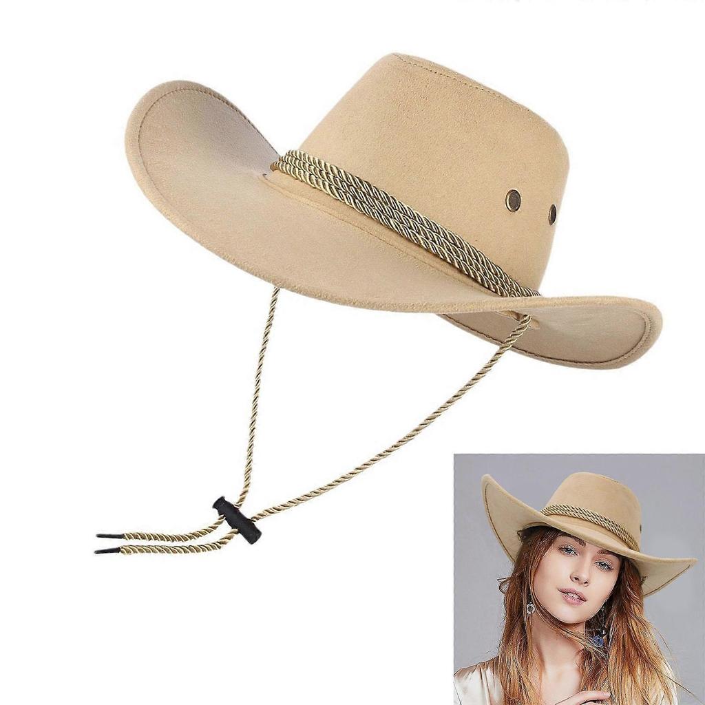 Adjustable Cowboy Hats For Men And Women Western Styles Outdoor Hiking Camping Wide Brims Hat for Travel Everyday Wear Pink