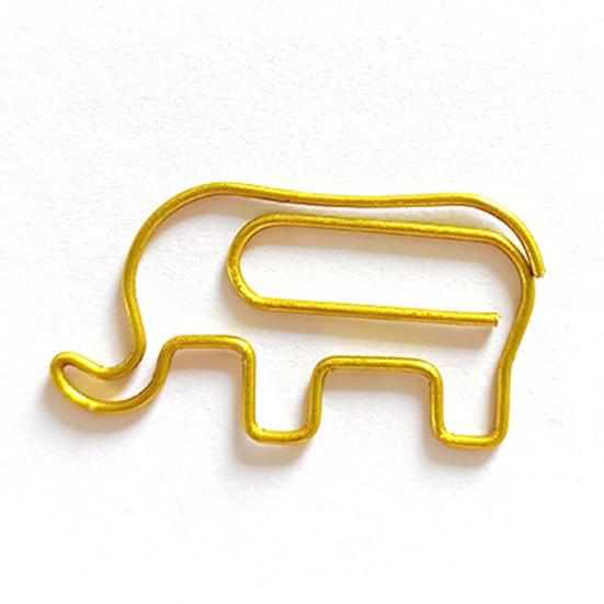 10Pcs Christmas Paper Clips Colorful Elephant Design Non-bending Paper Clips Office School Desk Organizing Cards Document Fasteners