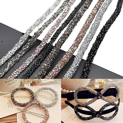 270cm Glitter Rhinestones Sequins Trimmings Soft Tube Cord Rope Strings DIY Garment Shoes Headwear Decoration Accessories