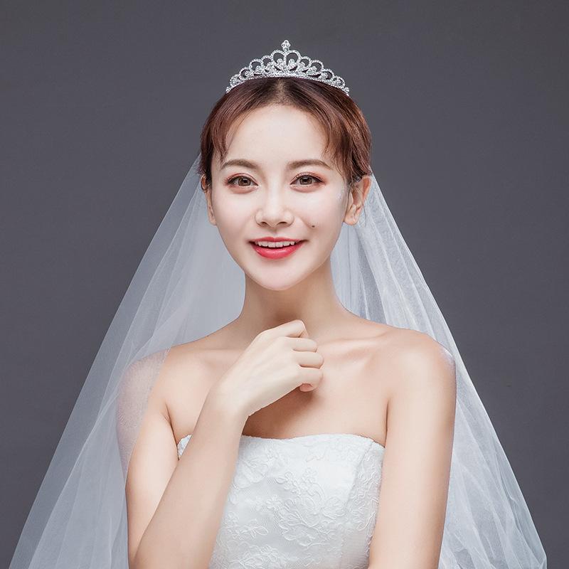 Silver Color Crystal Crown Tiara Rhinestone Prom Diadem Bridal Wedding Hair Accessories Jewelry Crown Tiara for Women Bride Gift