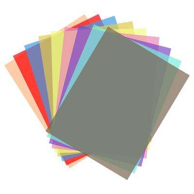 Andoer 9*2 couleurs/ensemble filtre d'éclairage en Gel Transparent 30*21 cm/12 * 8,3 pouces superpositions teintées