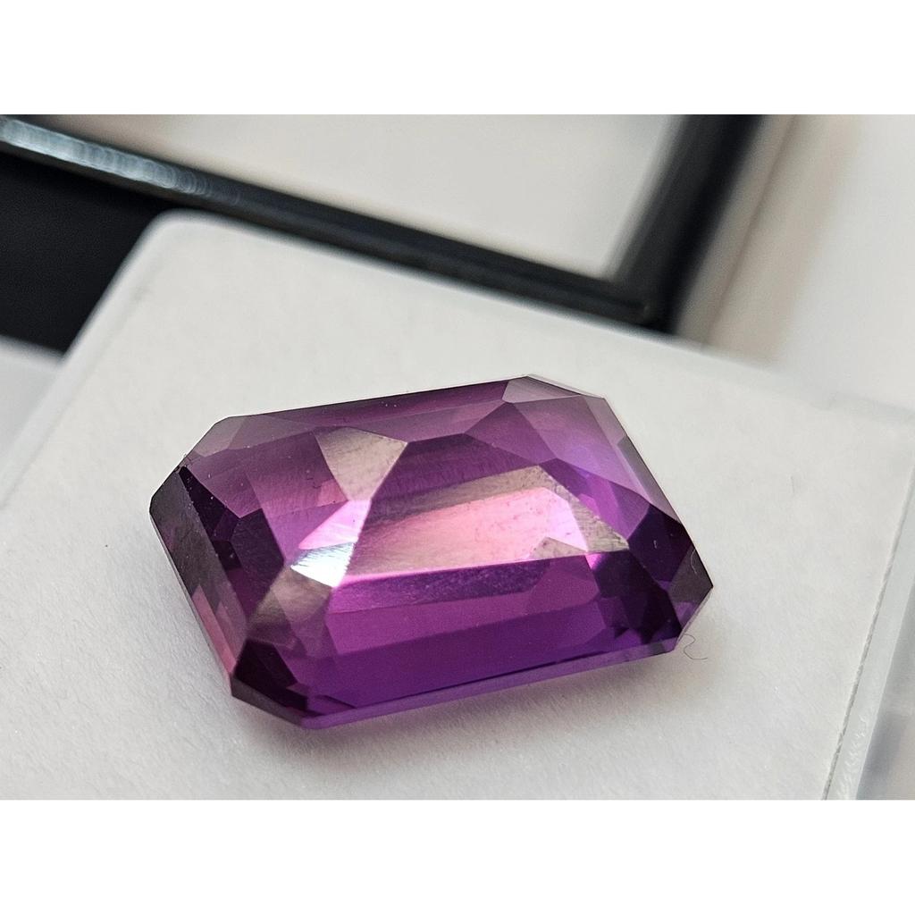 Amethyst Purple Color Emerald Cut 11-12 Ct Beautiful Certified Loose Gemstone
