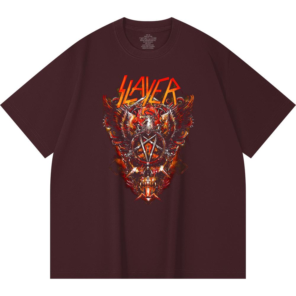 T-shirt Heavy Metal 100% Cotone 230 Gsm Stampa Band Rock Musica Popolare Unisex T-shirt Pesante in Cotone