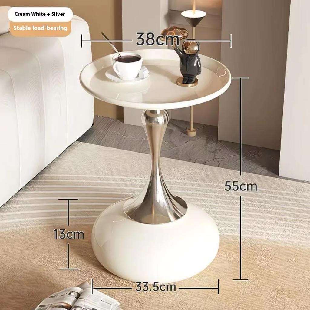 Nordic Metal Coffee Tables Mobile Portable Side Table Living Room Coffee Table Light Luxury Storage Rack Bedroom Furniture