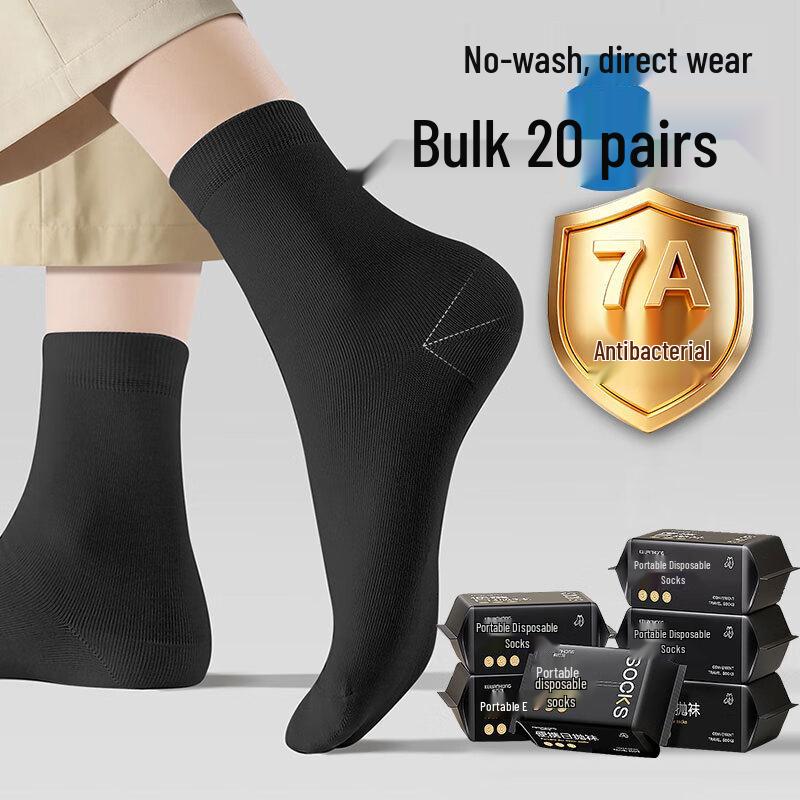 KERLUKE 7A Antibacterial Disposable Unisex Travel Socks