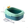 Cat Kitten Potty Toilet Open Top Pet Litter Tray PP Large Space Bedpan High Sided