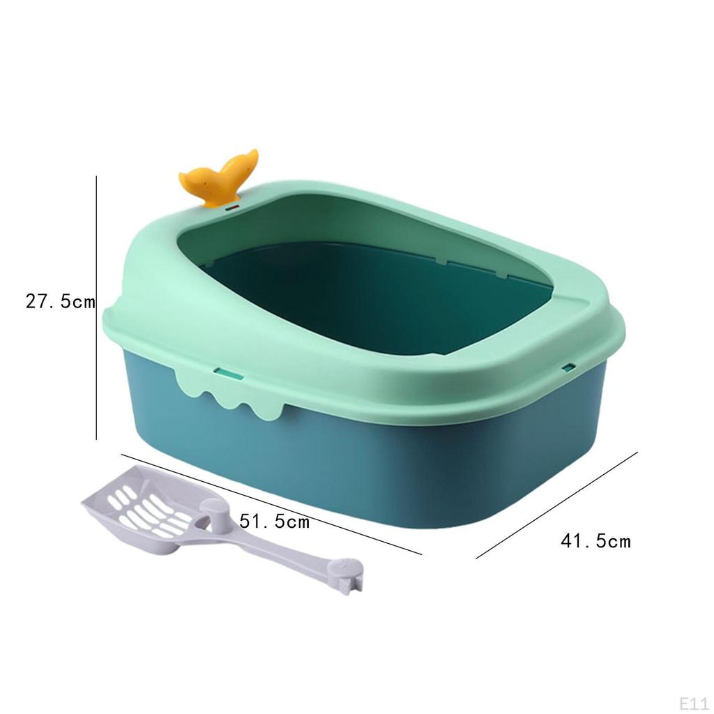 Cat Kitten Potty Toilet Open Top Pet Litter Tray PP Large Space Bedpan High Sided