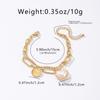 Golden Double Layer Chain Heart Pearl Charm Bracelet for Women Elegant Jewelry Gift