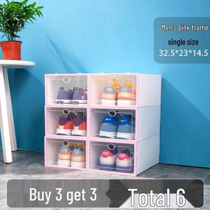 Foldable Transparent Shoe Box - Space-Saving, Dustproof & Moisture-Proof Storage Solution