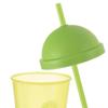 Plastic Cup with Straw Lid for Drinking Water and Beverages 450 ml