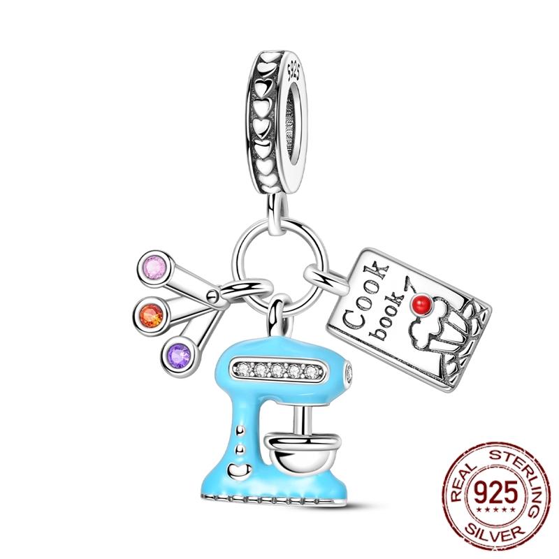 Mula Koppar Blå Resa Flygplan Berlocker Hänge Pärlor Passar Originalpan Armband Smycken För Kvinnor Diy Gåva