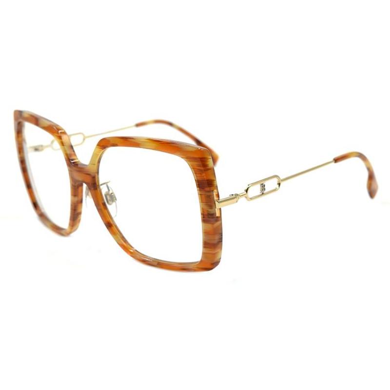 

Burberry B. MONOGRAM Logo Pattern Collection Modern Square Frame Sunglasses 4332F Women s Yellow Tortoiseshell F