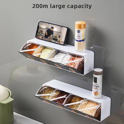 Wall-Mounted Seasoning Box Food Grade Multi-Grid Household