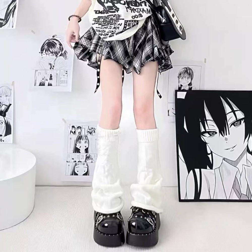 Striped Knit Leg Warmers Slouchy Knit Leg Warmers Socks Fashion Slouchy Leg Covers For Women