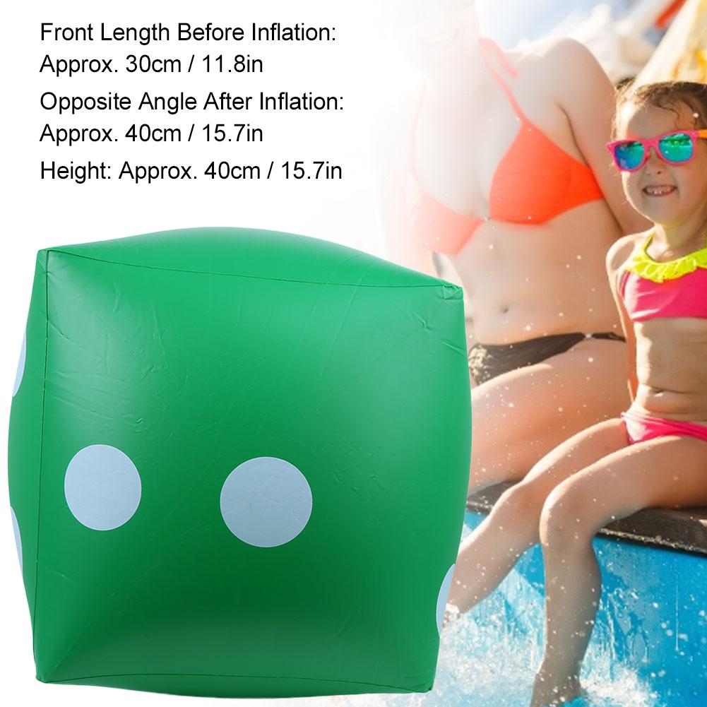 Inflatable Dice Portable Indoor Outdoor Party Activities Supplies Prop Game ToyGreen
