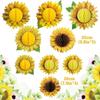 9pcs/set Colorful Paper Flower Hawaiian Style Sunflower Honeycomb Paper Baby Shower Hanging Decorations Wedding Garden Party