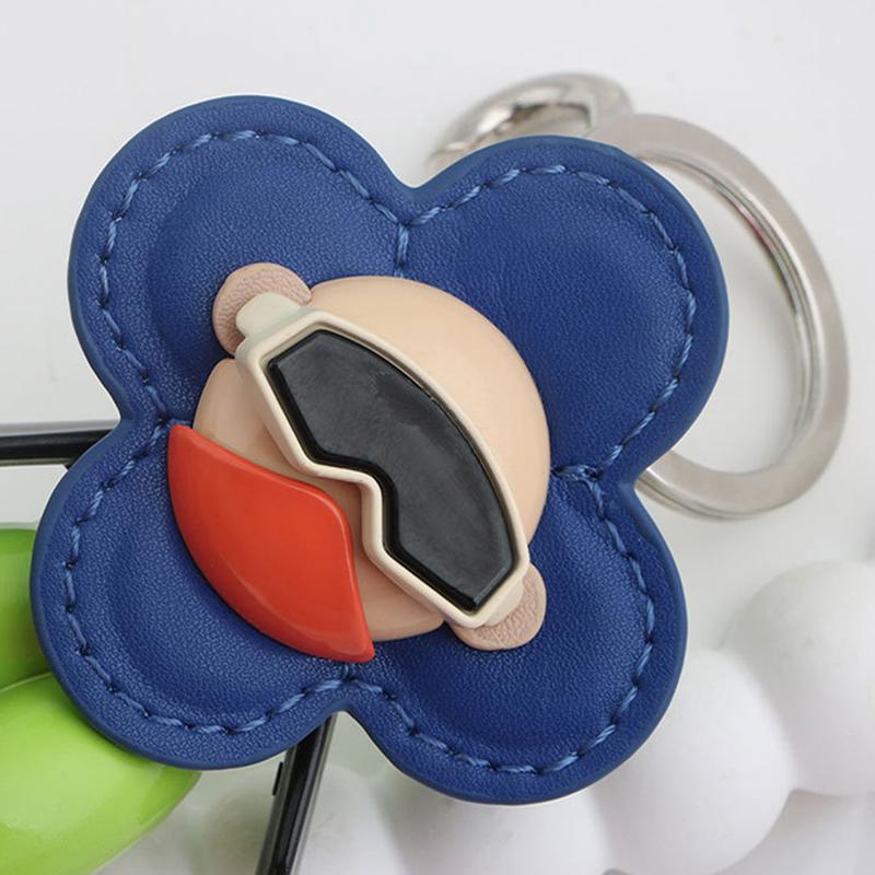 Sweet Cool Flower Doll Keychain Creative Snowboarding Pendant Keyring  Bag Charm Key Hanging Decoration Gifts