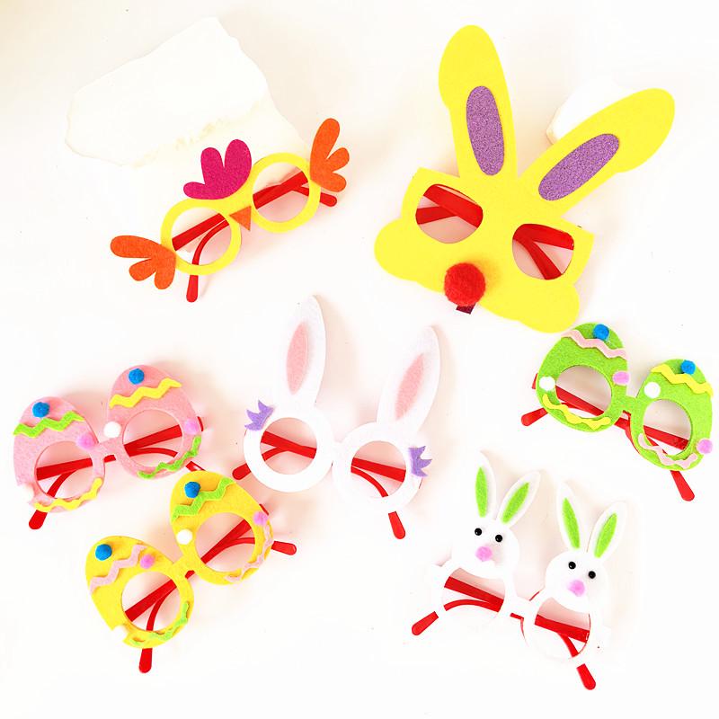 Easter Cartoon Glasses with Colorful Egg, Rabbit, Chick Designs for Adults and Kids - Perfect for Festival Parties
