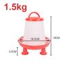 Red 1.5kg/3L Chicken Duck Feeder Bucket With Leg Poultry Food Fountain Chicken Chick Hen Lid Handle Feed Watering Supplies 1Pc