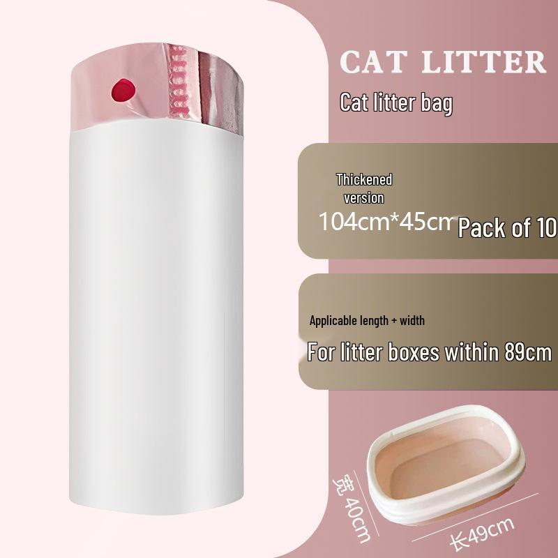 Thickened Cat Litter Bags for Smart Litter Boxes - No-Scoop, Portable Pet Trash Bags