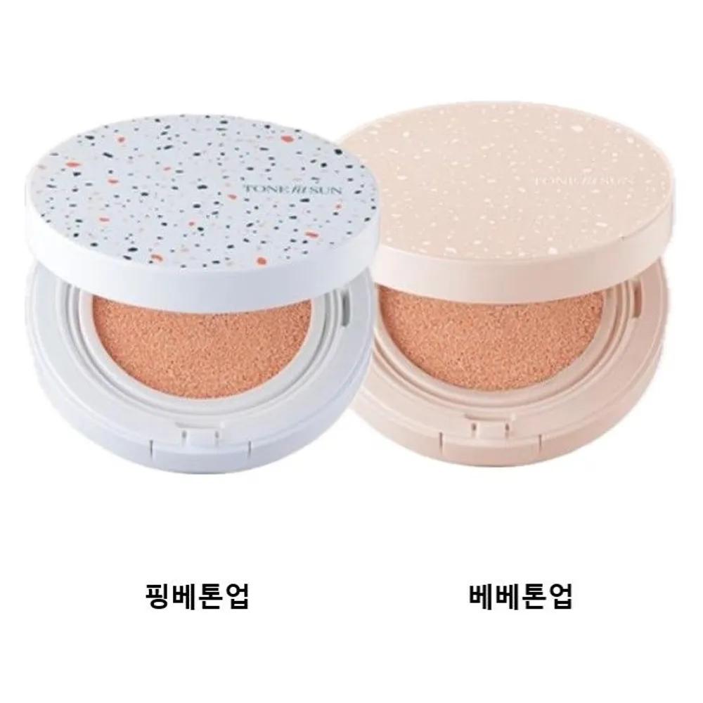 [Thin-Fit Cushion / Zero Darkening] TONE fit SUN Vegan Sun Cushion (Select 1 of 2: Pink Tone Up / Baby Tone Up) SPF50+ PA++++ Pink Beige Tone Up (Pink Beige Semi-Matte)