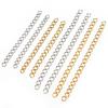 50pcs 4x3mm 5/7cm Stainless steel Gold Bulk Necklace Extension Chain Tail Extender Bracelet Chains For Jewelry Making Findings