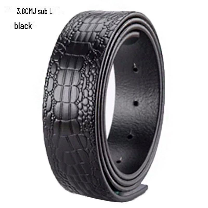 

Мужской ремень из кожи с автоматической пряжкой и узором под крокодила 105cm
