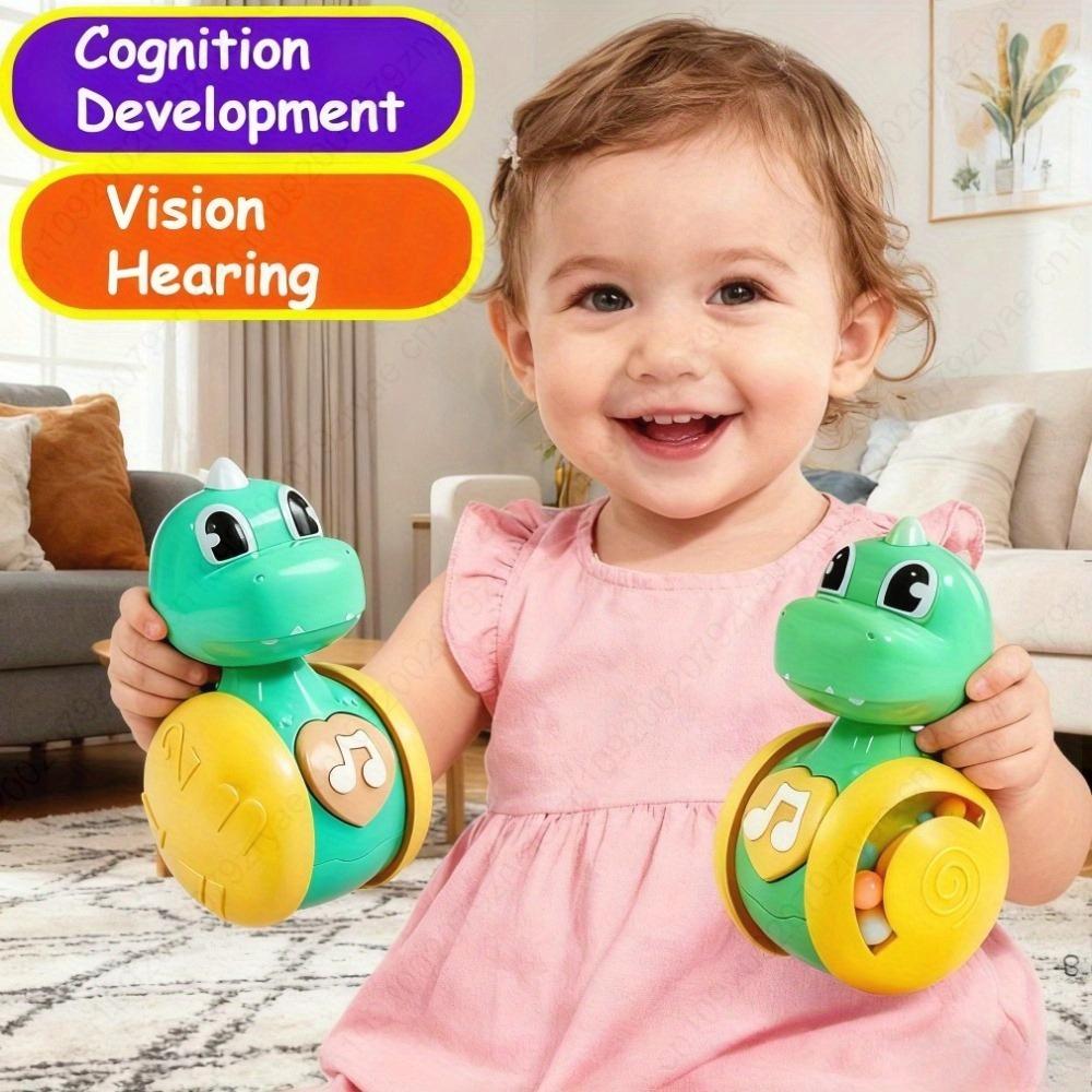 Tumbler Children's Early Education Toys Baby Soothing and Coaxing Babies Cartoon Modeling Cute Little Dinosaurs