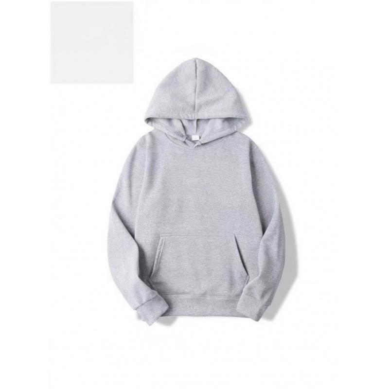 Unisex Jednolity Kolor Bluza z Kapturem Tkanina 220g, Rozmiar Europejski, Luźny Krój, Modny Styl Casual.
