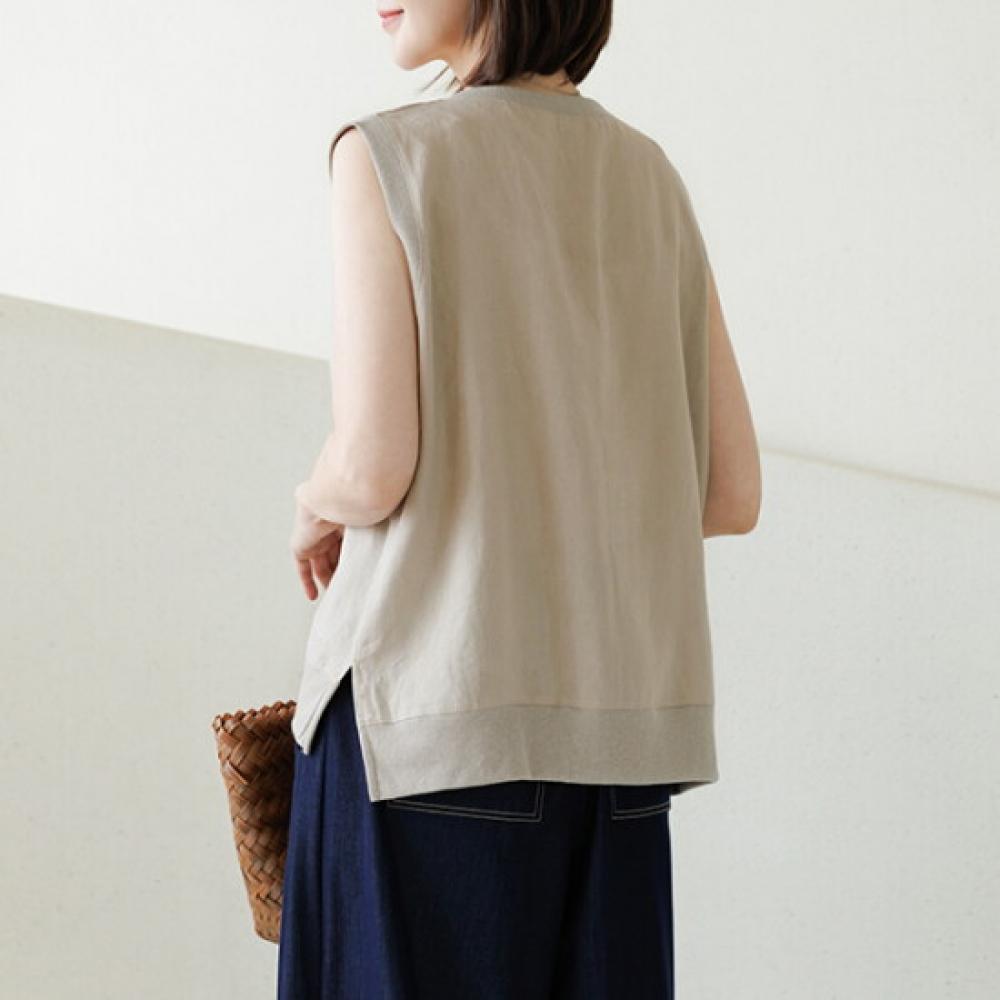 Dedra Linen Sleeveless Tbf3272