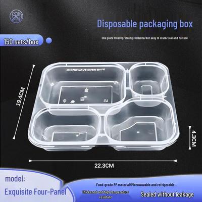 Premium 4-Compartment Disposable Meal Box