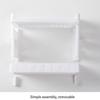 2-Tier Plastic Countertop Storage Rack, Multi-Purpose Pantry Storage Rack, Kitchen Spice Rack (White)