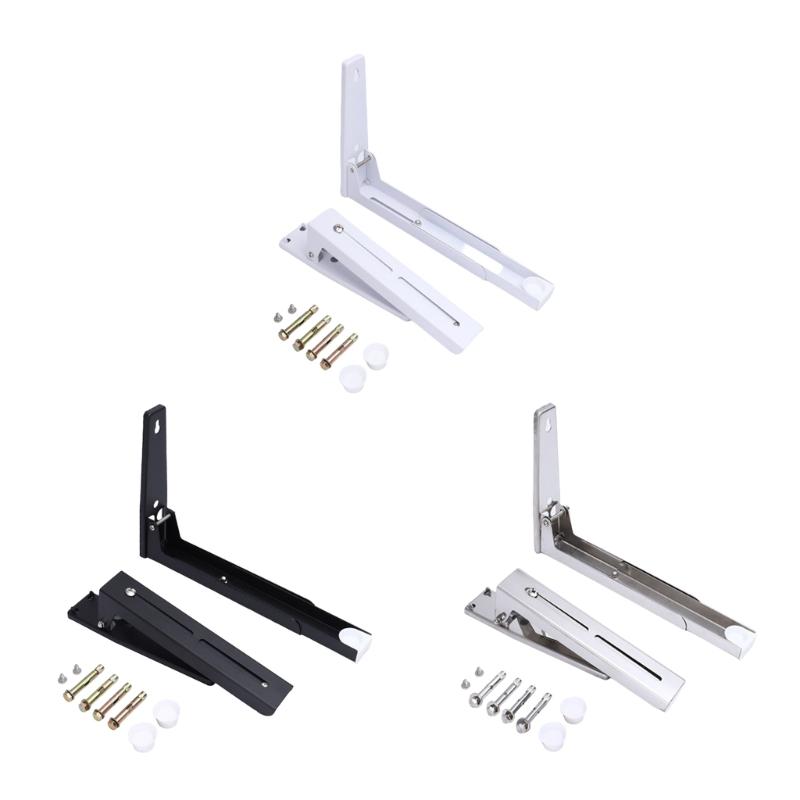 Retractable Arms Wall Shelf Wall Mount Metal Kitchen Organizers Telescopic Shelf Foldable Support Stainless Steel Mount