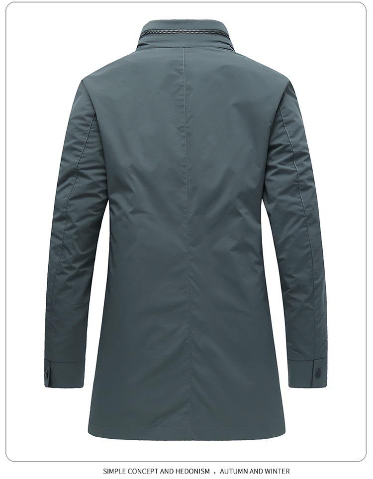 Men's High-End Business Casual Stand-Up Collar Windbreaker Jacket