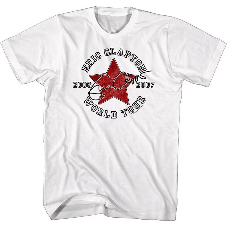 ERIC CLAPTON TShirt Star Signature World Tour Graphic Tees Unisex T-Shirt XXXXL