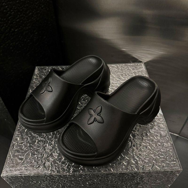 Fashion Shevaluse Thick Heel Slippers for Women Summer Outdoor New Fashion Thick Bottom Sandals Comfort Slip-On Shoes Soft House Slides