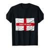 Men's England St George Flag T-Shirt- Proud To Be English Slogan, Black& White English Pride Design, Loose Fit Casual Short Sleeve Tee for Men, Gift