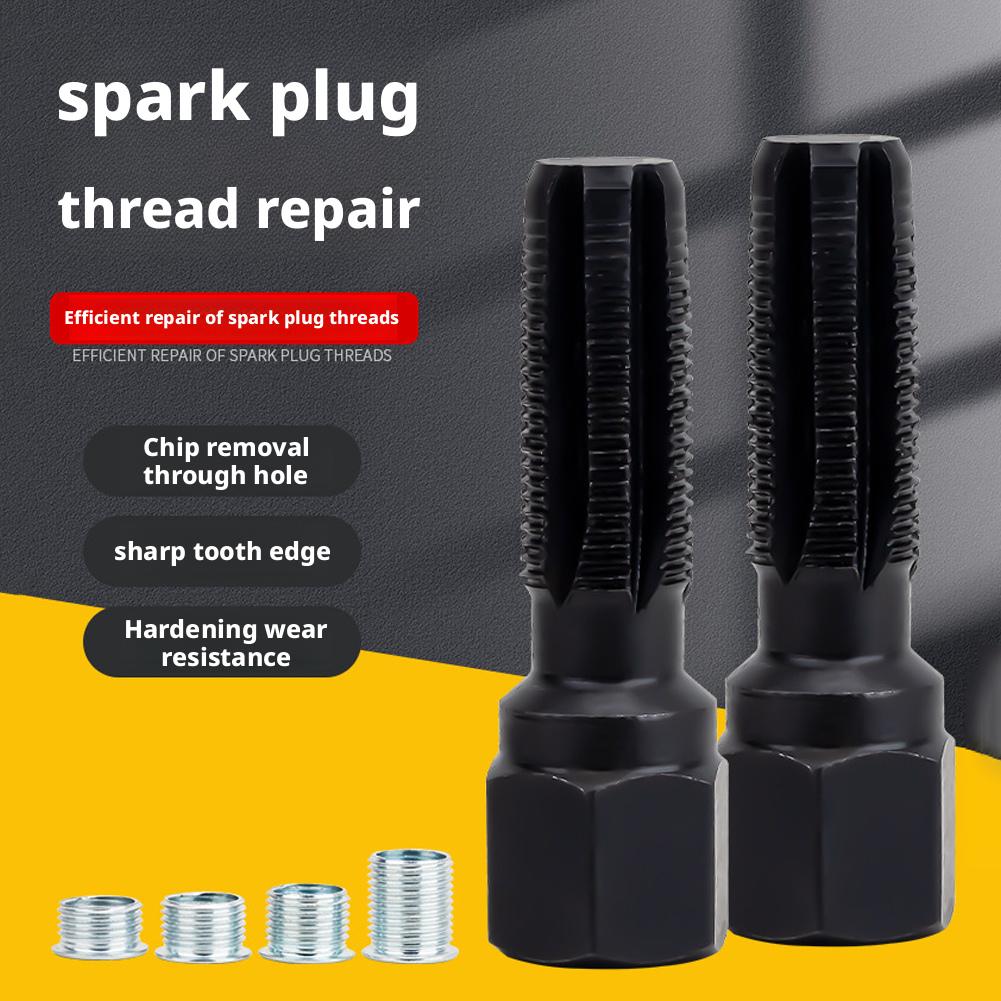 14mm Car Spark Plug Repair Tool Rethreading Helicoil Thread Repair Tool Kit Spark-plug Hole Sleeve For Repair Parts F4W7