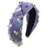 Spring Baroque Headband with Hand-Sewn Gems & Pearls - Unique Ice Cream-Inspired Hair Accessory