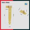 Charnière de porte - KOTARBAU - 300 mm - Acier galvanisé - Jaune - 2 pièces