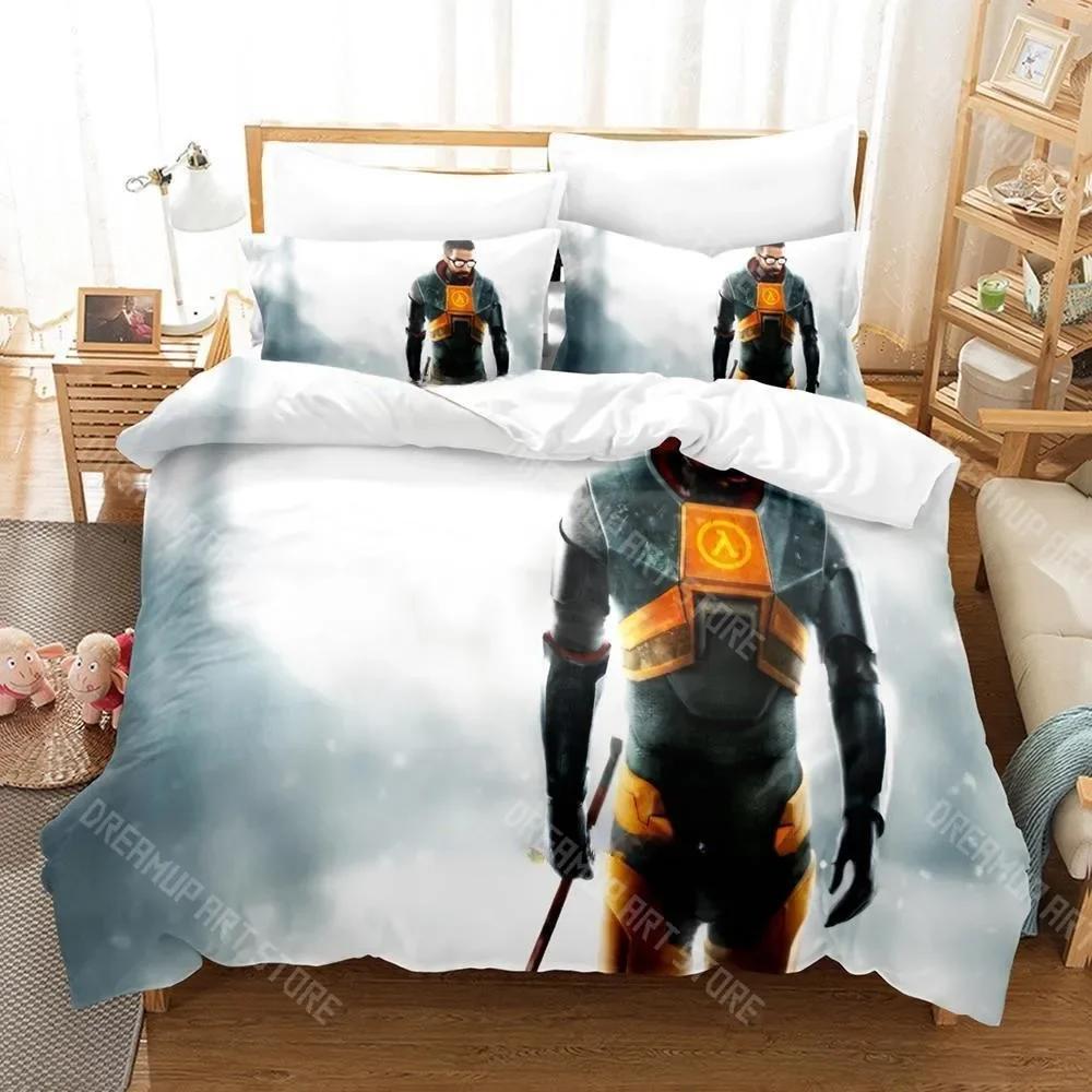3D Print Half Life Bedding Set Single Twin Full Queen King Size Bed Set Adult Kid Bedroom Duvet cover Sets Anime Bed Sheet Set