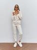 European & American Casual Women's Long-Sleeved Half-Zip Top with Tie-Up Pants Set