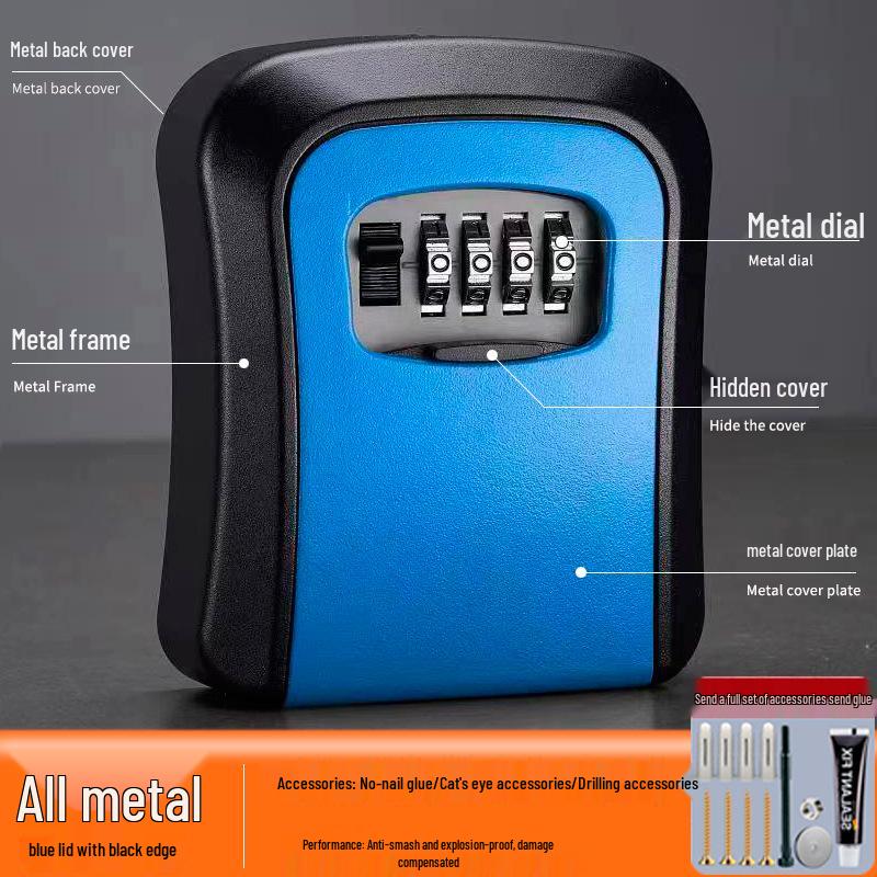 Wall-Mounted Anti-Theft Key Lock Box for Homes and Construction Sites