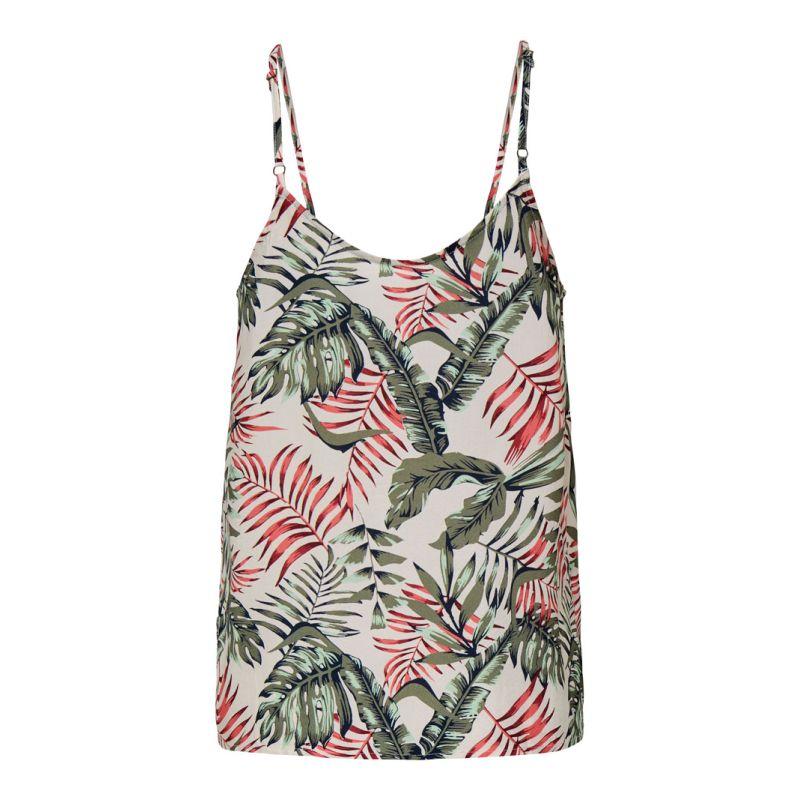 Selina Tank Top with Kalamata Straps Button Closure Women ONLY