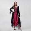 Halloween Vampire Costume Medieval Court Party Queen Vintage Lace Dress