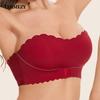 Women Seamless Solid Bras Push Up Strapless Front Closure Bra Underwear Ultra-Comfortable Wireless T-back Bra Intimate