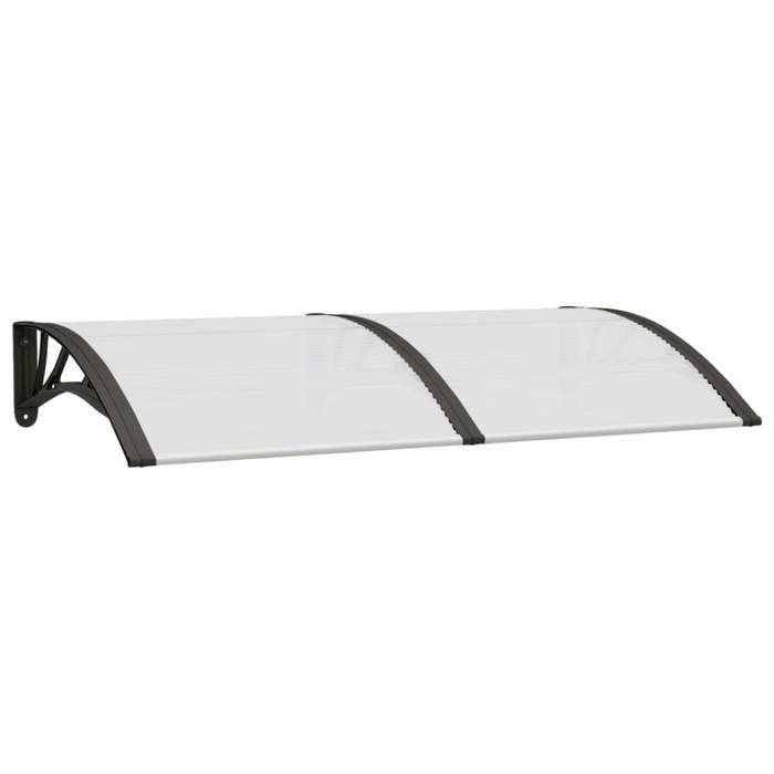 VidaXL Auvent de Porte, Marquise Solaire avec Support, Abri Protection contre Pluie, Banne Entrée Porte Patio, Noir et 153576