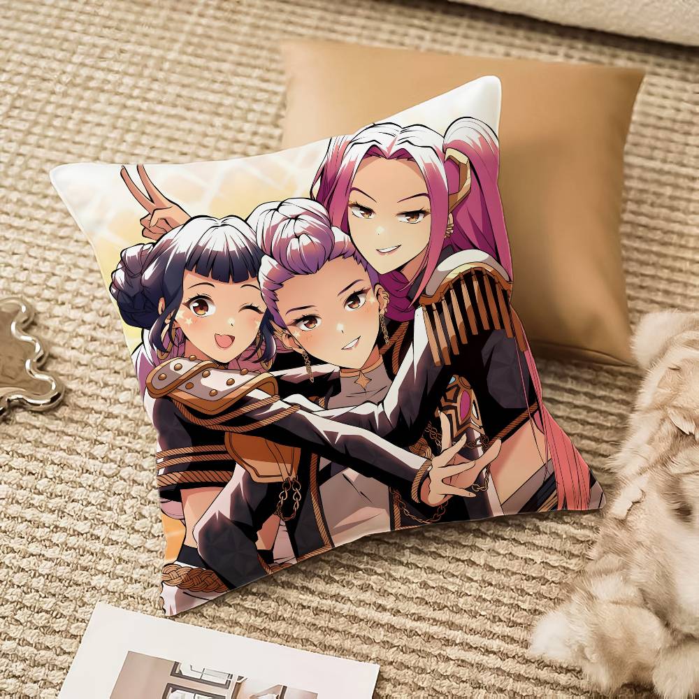 Kpop Demon Hunters Pillow Case Anti-Dustmite Invisible Zipper Sofa Bed